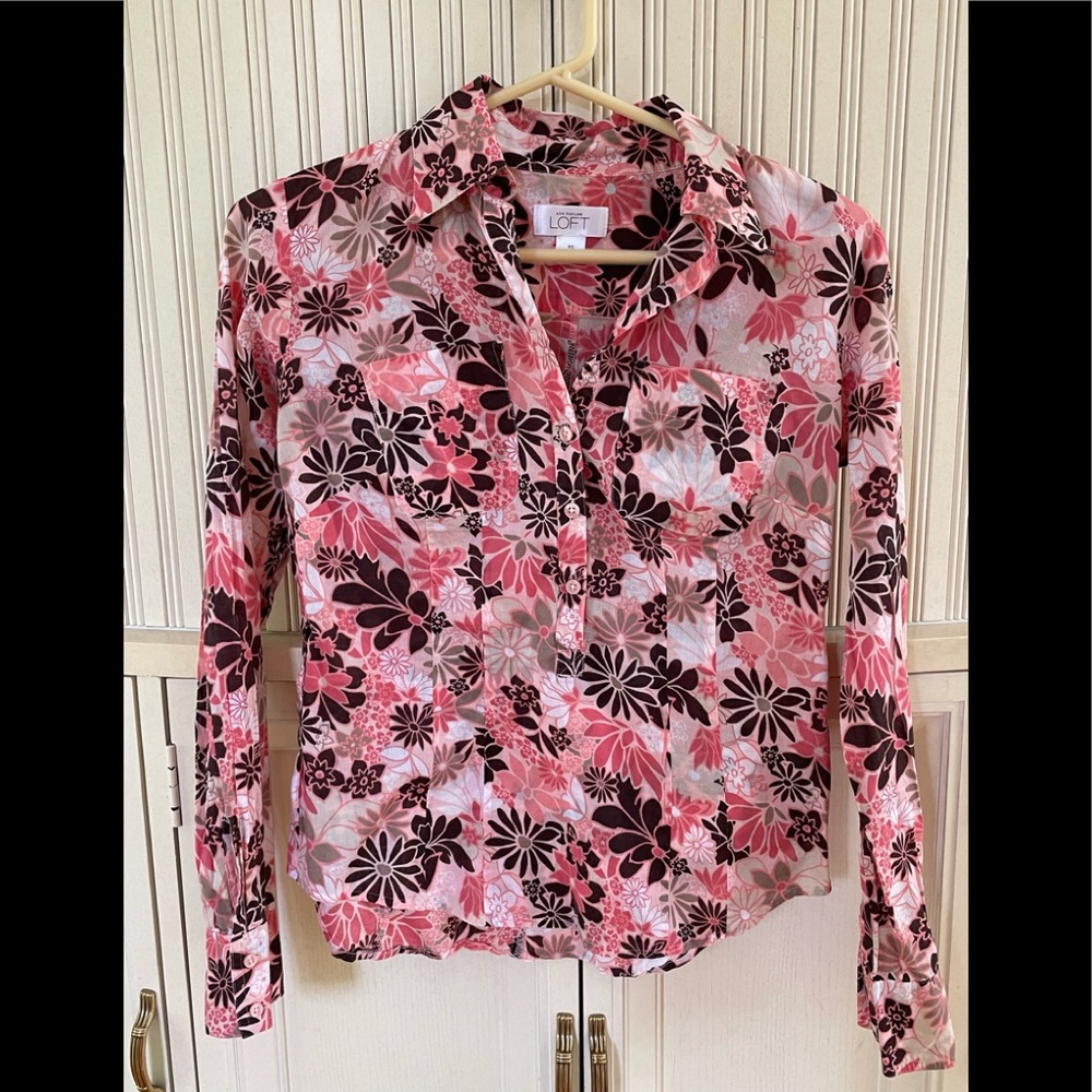 Ann Taylor Loft Top - Vintage Flower Print